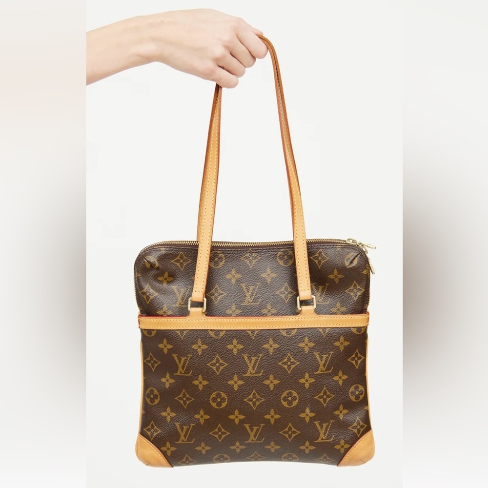 Authentic Louis Vuitton Vintage Coussin Shoulder Bag GM Brown Canvas Monogram - Picture 10 of 12